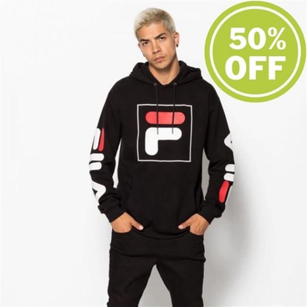 Moletons Fila Homem Pretas - Fila Total Hood 2.0 Hoodie With Drawstring Portugal Lisboa,QZGV-59073